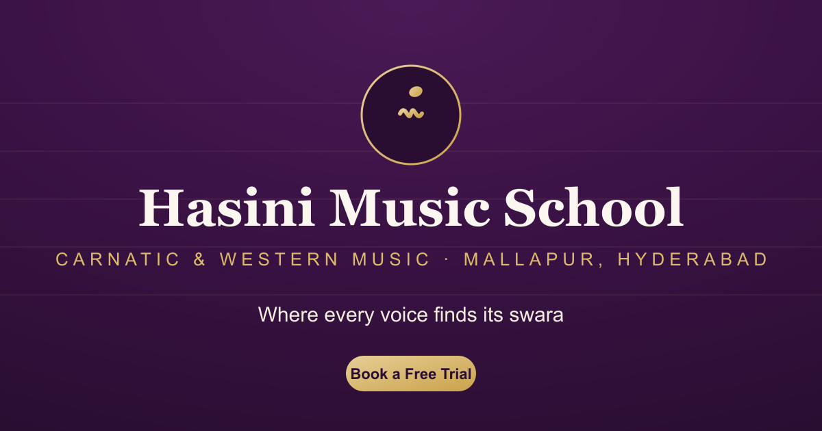 Homepage of the Hasini Music School demo site, built by JalsaX